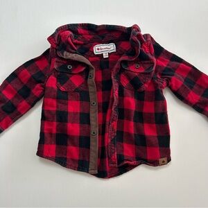 Red & Black Buffalo Plaid Button-Down Shirt Jacket - Bundle & Save